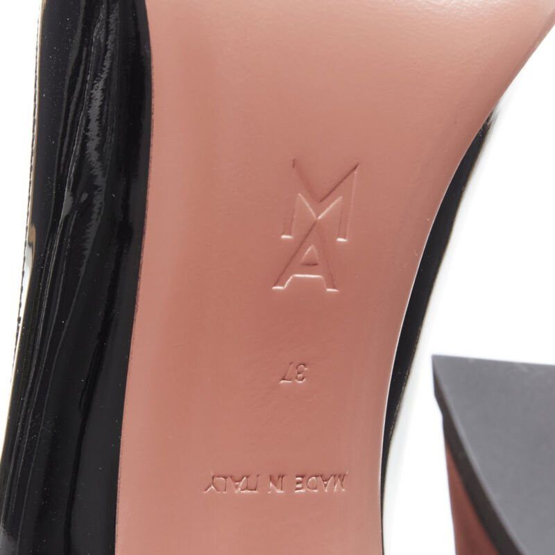 Amina Muaddi new AMINA MUADDI Begum black patent crystal buckle point toe pump EU37 Size US 7 / IT 37 - 10 Thumbnail