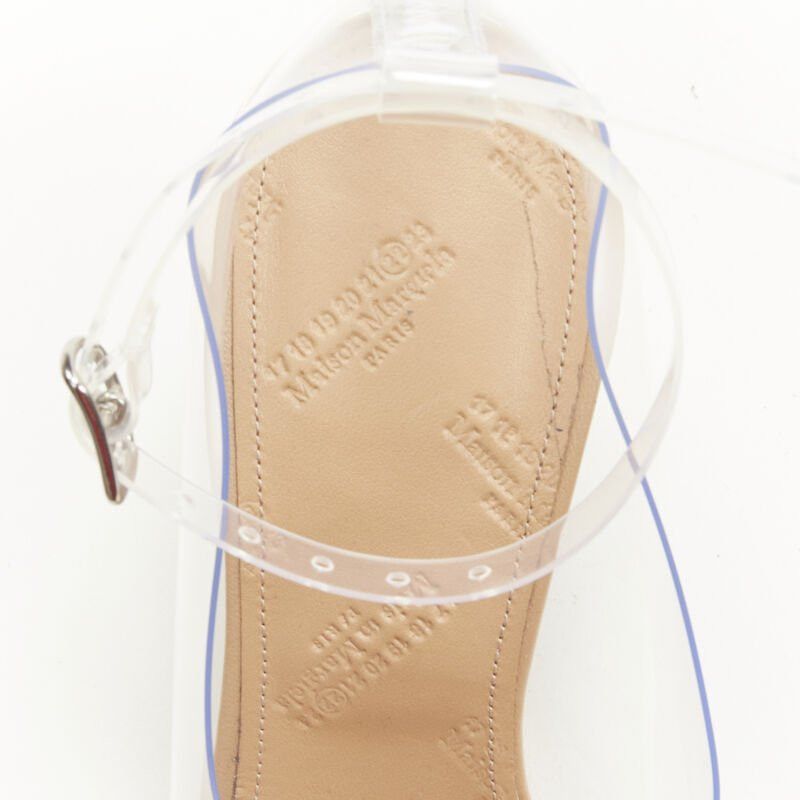 Maison Margiela new MAISON MARGIELA Tabi PVC transparent clear ankle strap cone heel pump EU36 Size US 6 / IT 36 - 9 Thumbnail