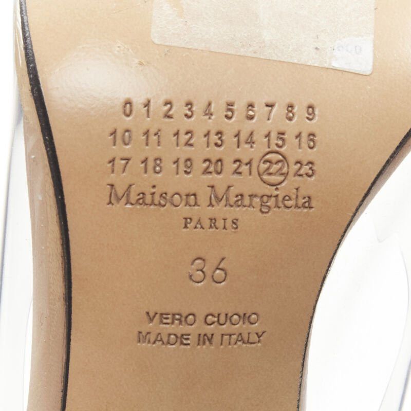Maison Margiela new MAISON MARGIELA Tabi PVC transparent clear ankle strap cone heel pump EU36 Size US 6 / IT 36 - 10 Thumbnail