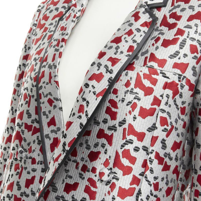 Haider Ackermann new HAIDER ACKERMANN marble blood biais black jacquard blazer jacket FR34 XS Size XS / US 0-2 / IT 36-38 - 2 Thumbnail