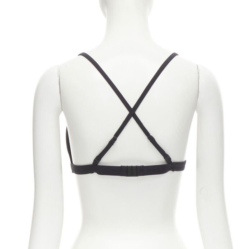 Versace new VERSACE Beachwear black padded gold Medusa button triangle bikini top Sz.4 M Size ONE SIZE - 5 Thumbnail