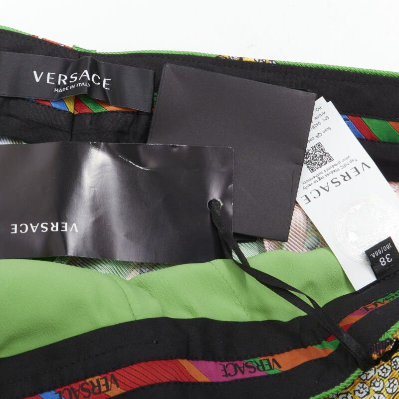 Versace new VERSACE 2021 Tresor De La Mer Runway green starfish print pants IT38 XS Size 26" / US 2 / IT 38 - 9 Thumbnail