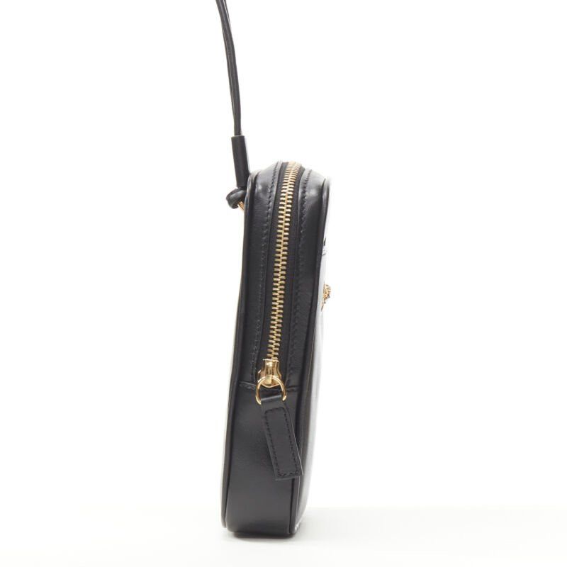 Versace new VERSACE Clash Demi Medusa gold silver split black leather neck crossbody bag Size ONE SIZE - 5 Thumbnail