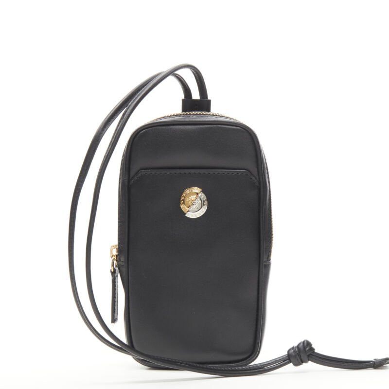 Versace new VERSACE Clash Demi Medusa gold silver split black leather neck crossbody bag Size ONE SIZE - 2 Thumbnail