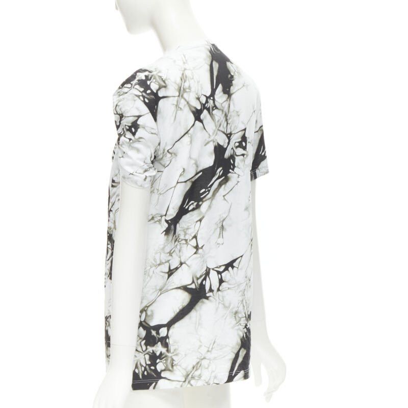 Versace new VERSACE Medusa gold ring marble black white tie dye tshirt IT38 S Size XS / US 0-2 / IT 36-38 - 7 Thumbnail