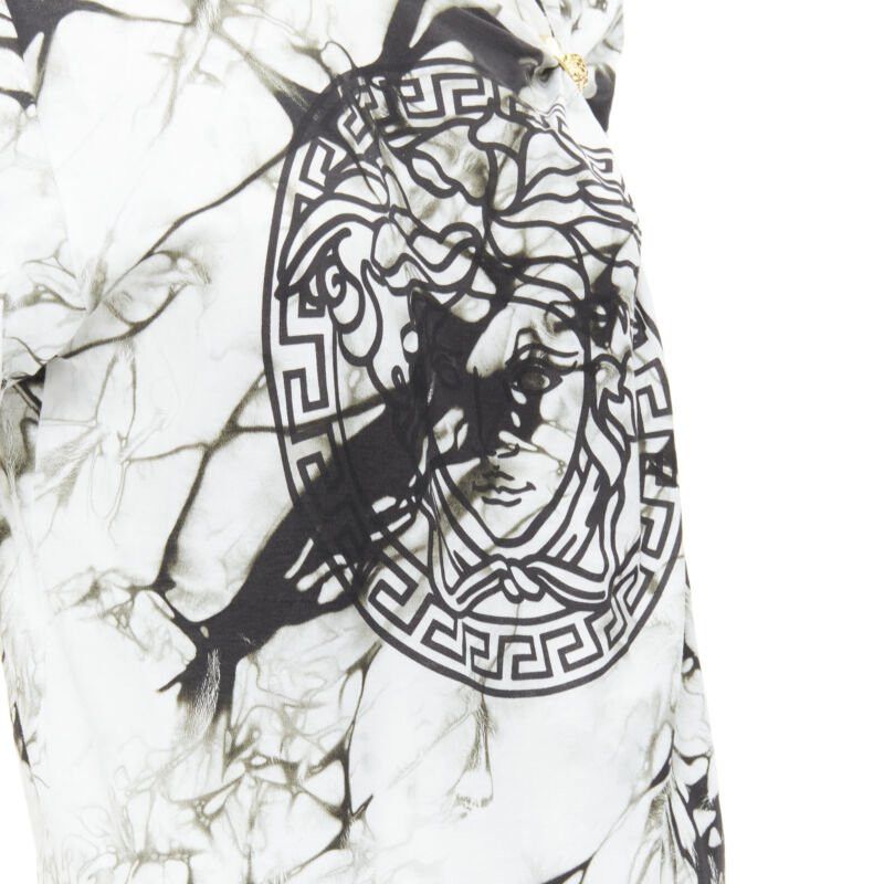 Versace new VERSACE Medusa gold ring marble black white tie dye tshirt IT38 S Size XS / US 0-2 / IT 36-38 - 8 Thumbnail