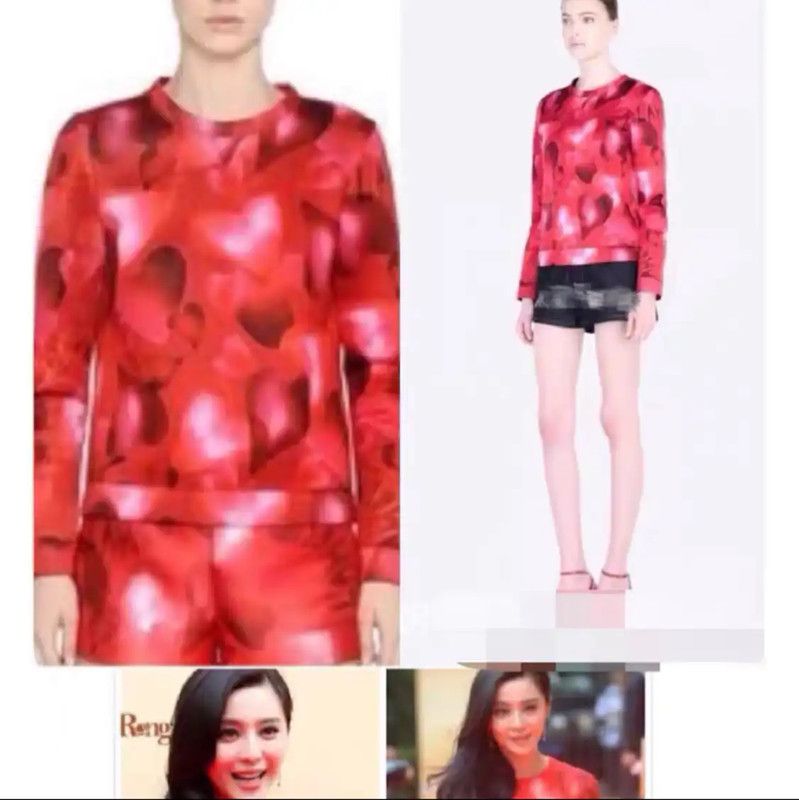 Valentino Valentino Red Cotton Sweatshirt for Women 0089 Size S / US 4 / IT 40 - 9 Thumbnail