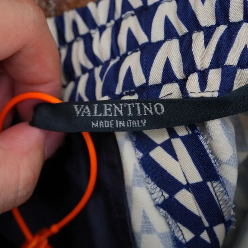 Valentino Valentino Women's White Striped Casual Pants 0089 Size 23" - 5 Thumbnail