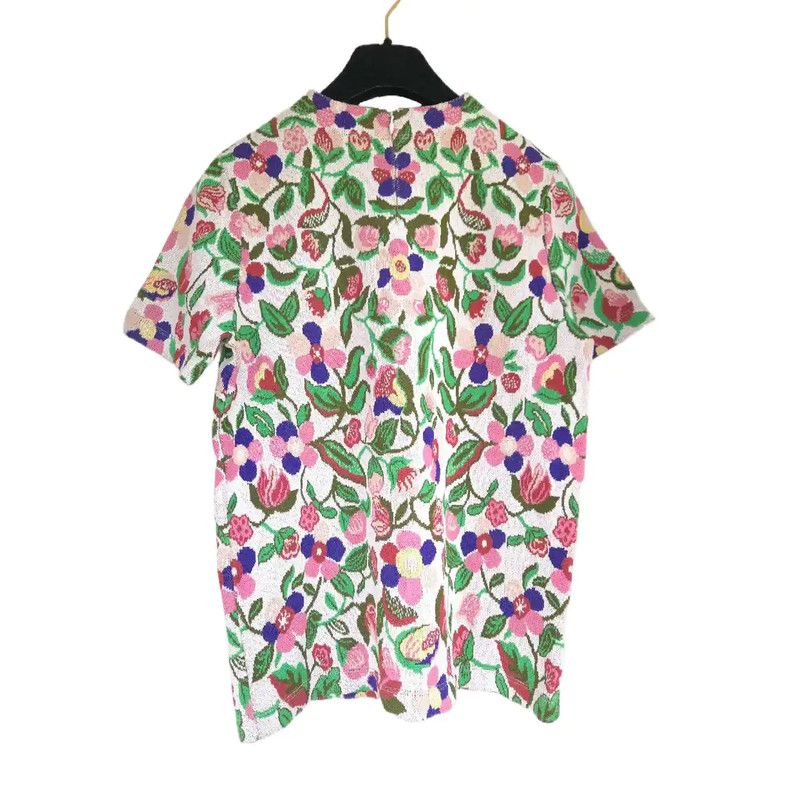 Valentino Valentino Colorful Cotton Floral Short Sleeve Top 0089 Size M / US 6-8 / IT 42-44 - 2 Thumbnail