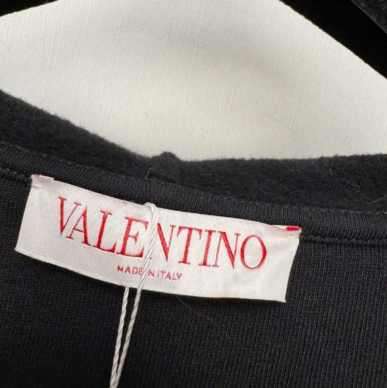 Valentino Valentino Black Long Sleeve Hoodie with Butterfly 0089 Size XS / US 0-2 / IT 36-38 - 2 Thumbnail