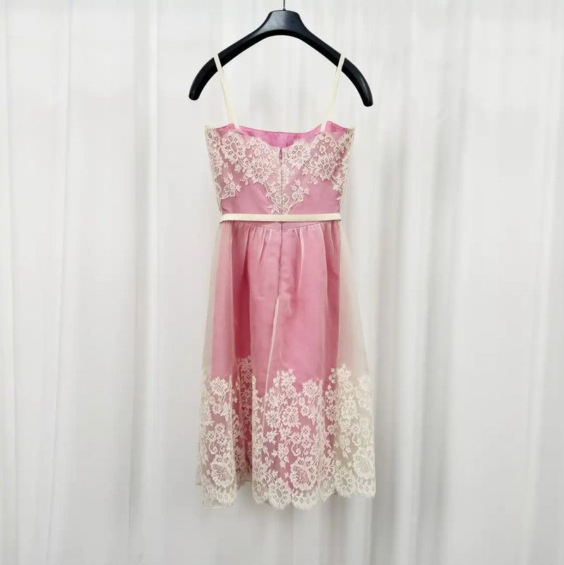 Valentino Valentino Pink Silk Floral Summer Dress 0089 Size M / US 6-8 / IT 42-44 - 2 Thumbnail