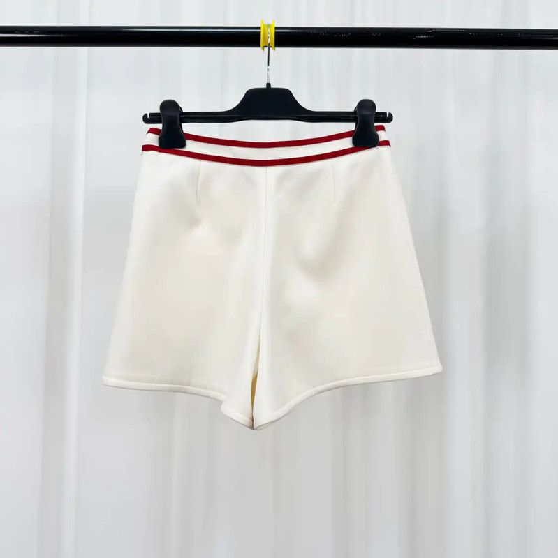 Valentino Valentino Summer White Wool Logo Shorts 0089 Size 27" / US 4 / IT 40 - 2 Thumbnail
