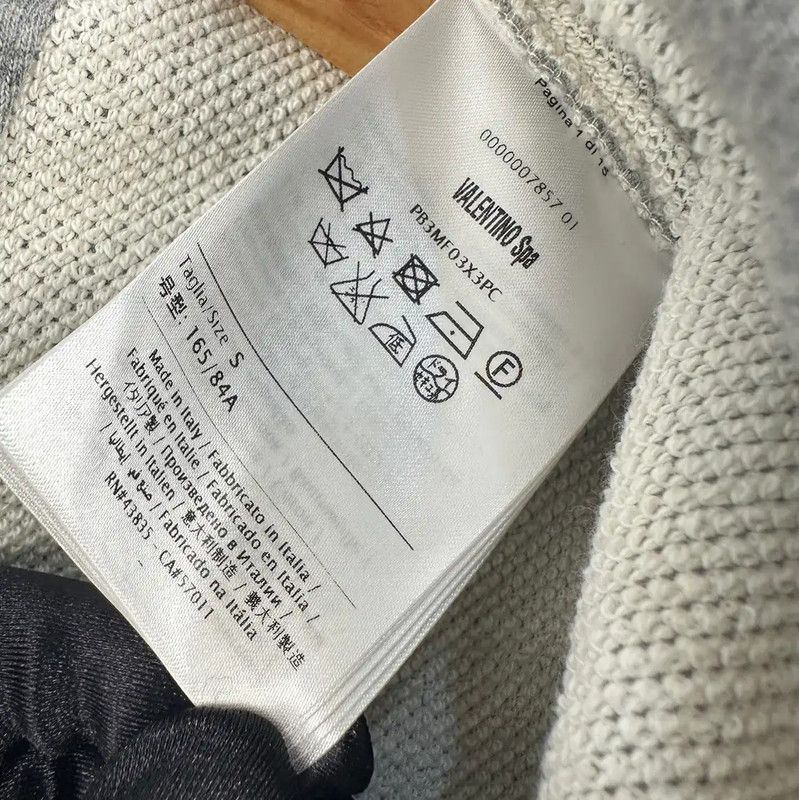 Valentino Valentino Gray Embroidered Women's Hoodie 0089 Size S / US 4 / IT 40 - 6 Thumbnail
