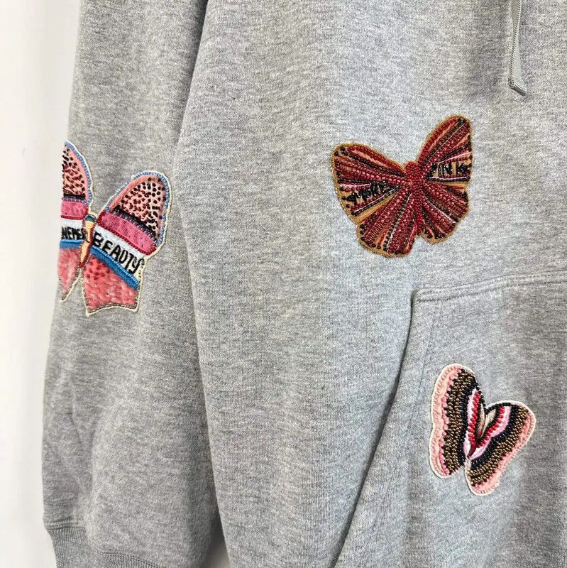 Valentino Valentino Gray Embroidered Women's Hoodie 0089 Size S / US 4 / IT 40 - 4 Thumbnail