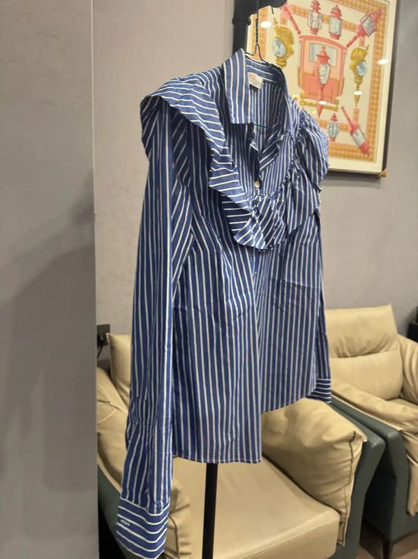 Valentino Valentino Striped Cotton Blend Women's Shirt 0089 Size M / US 6-8 / IT 42-44 - 3 Thumbnail
