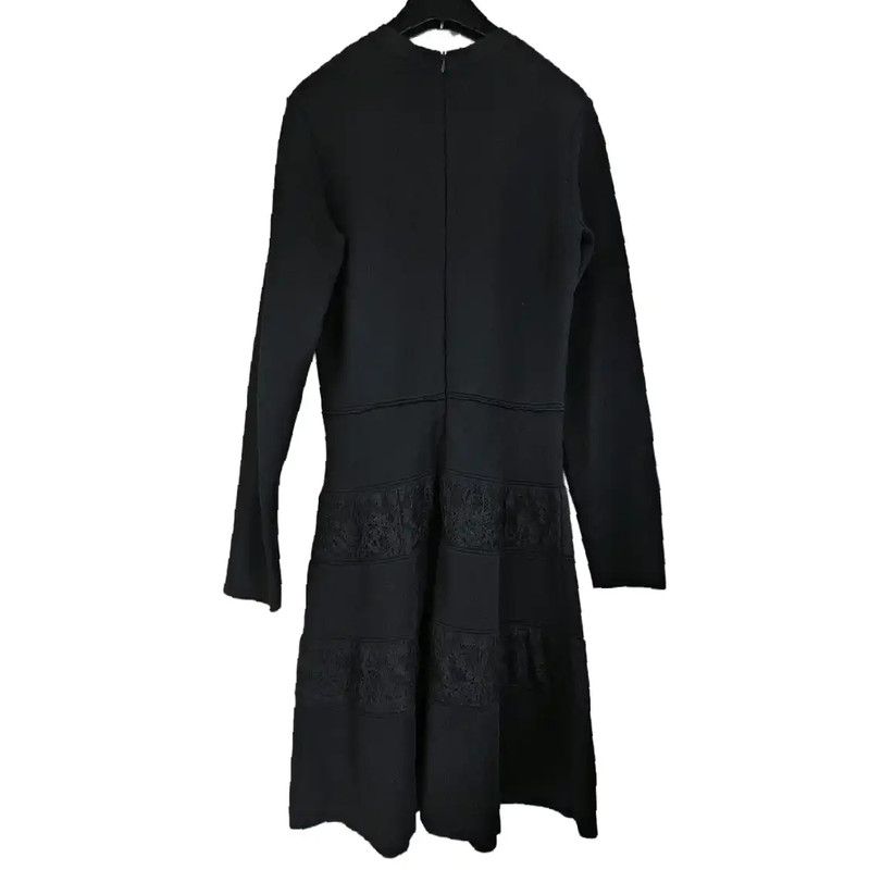 Valentino Valentino Black Long Sleeve Dot Dress 0089 Size S / US 4 / IT 40 - 6 Thumbnail