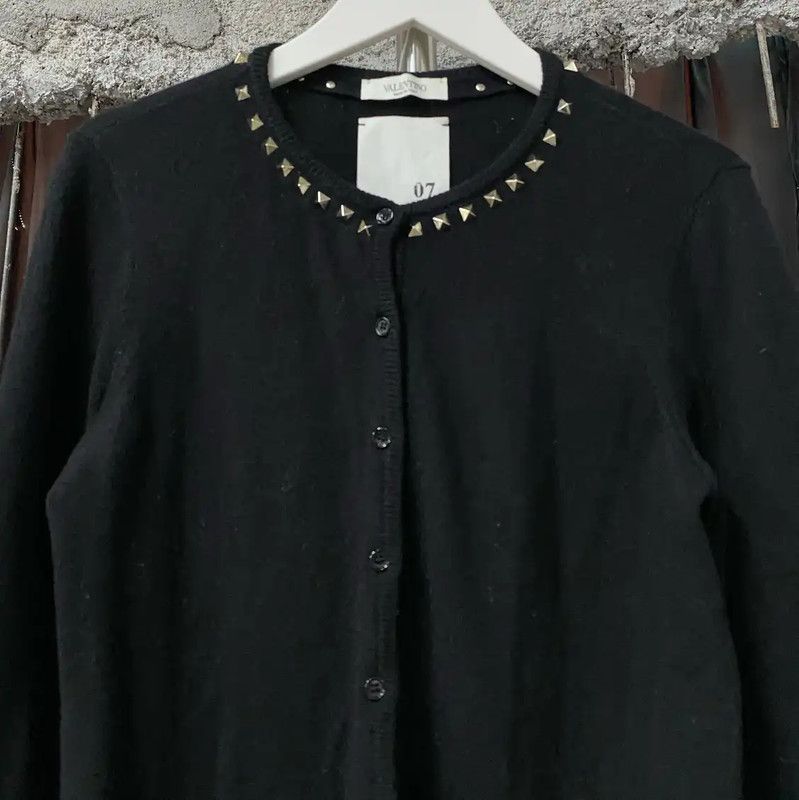 Valentino Valentino Black Long Sleeve Cardigan for Women 0089 Size S / US 4 / IT 40 - 3 Thumbnail