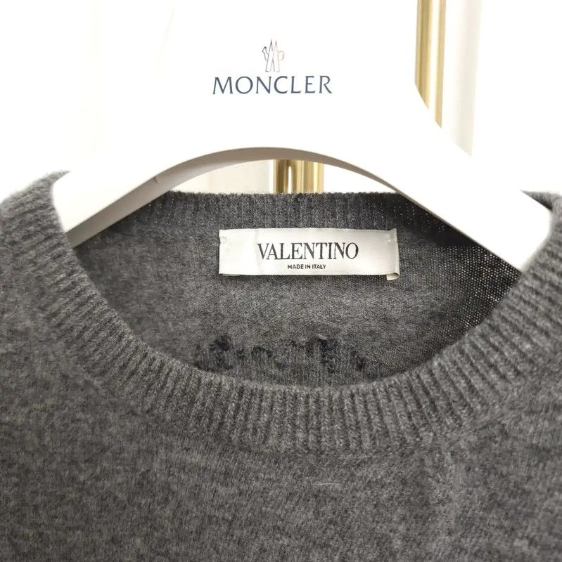 Valentino Valentino Grey Floral Print Wool Sweater 0089 Size S / US 4 / IT 40 - 6 Thumbnail