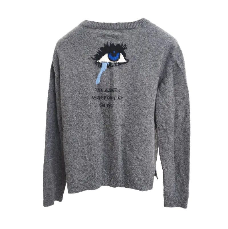 Valentino Valentino Grey Floral Print Wool Sweater 0089 Size S / US 4 / IT 40 - 2 Thumbnail