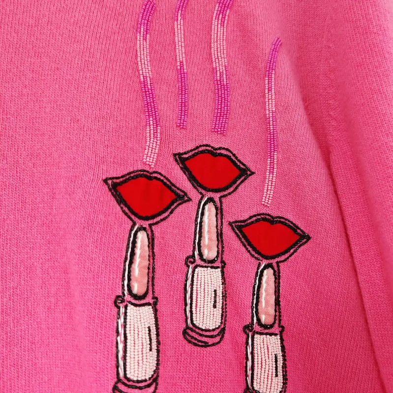 Valentino Valentino Pink Wool Blend Long Sleeve Sweater 0089 Size M / US 6-8 / IT 42-44 - 3 Thumbnail