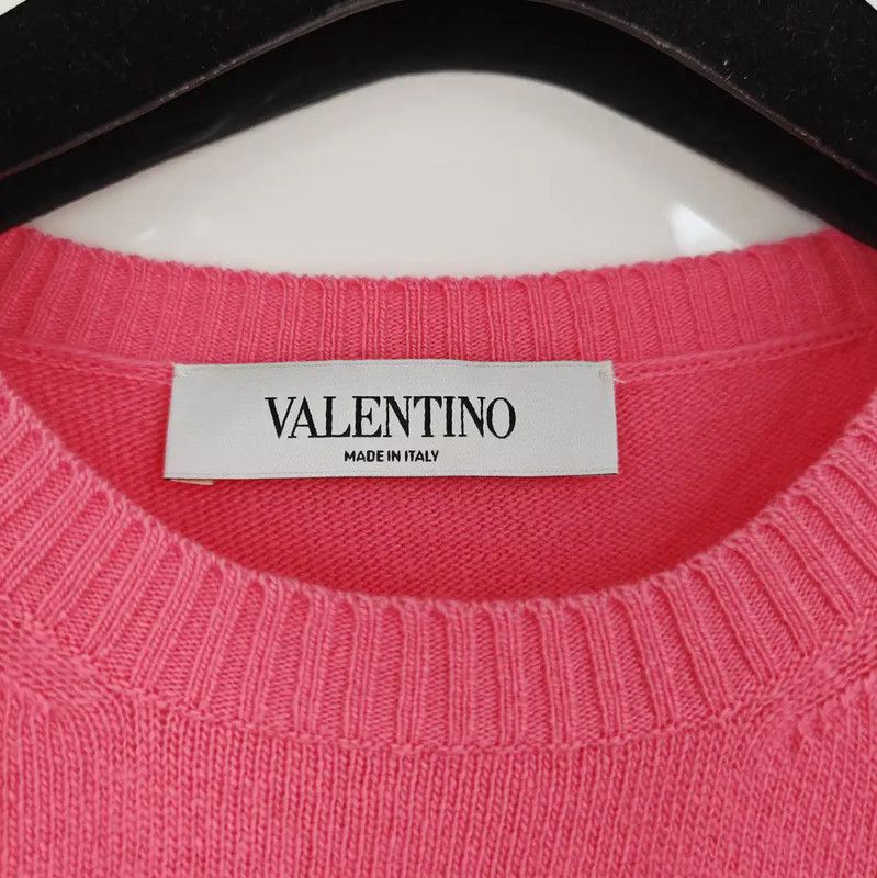 Valentino Valentino Pink Wool Blend Long Sleeve Sweater 0089 Size M / US 6-8 / IT 42-44 - 7 Thumbnail