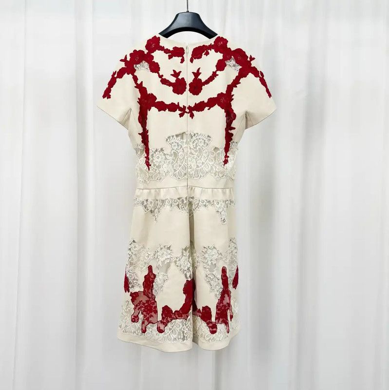Valentino Valentino Embroidered Color Block A-Line Dress 0089 Size XL / US 12-14 / IT 48-50 - 2 Thumbnail