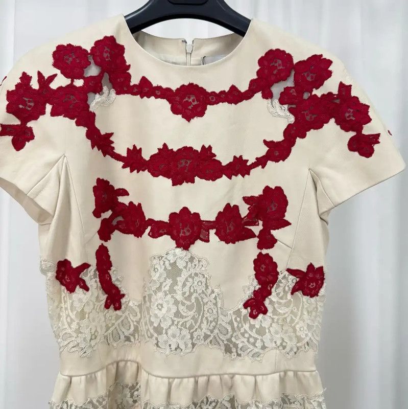 Valentino Valentino Embroidered Color Block A-Line Dress 0089 Size XL / US 12-14 / IT 48-50 - 3 Thumbnail