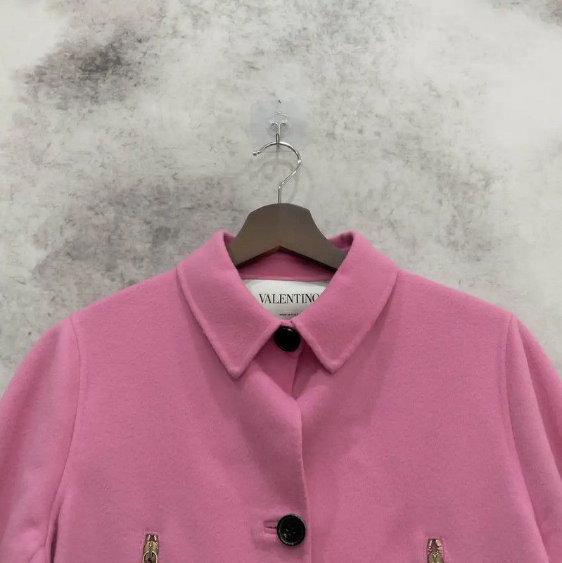 Valentino Valentino Pink Wool Jacket for Women 0089 Size L / US 10 / IT 46 - 3 Thumbnail