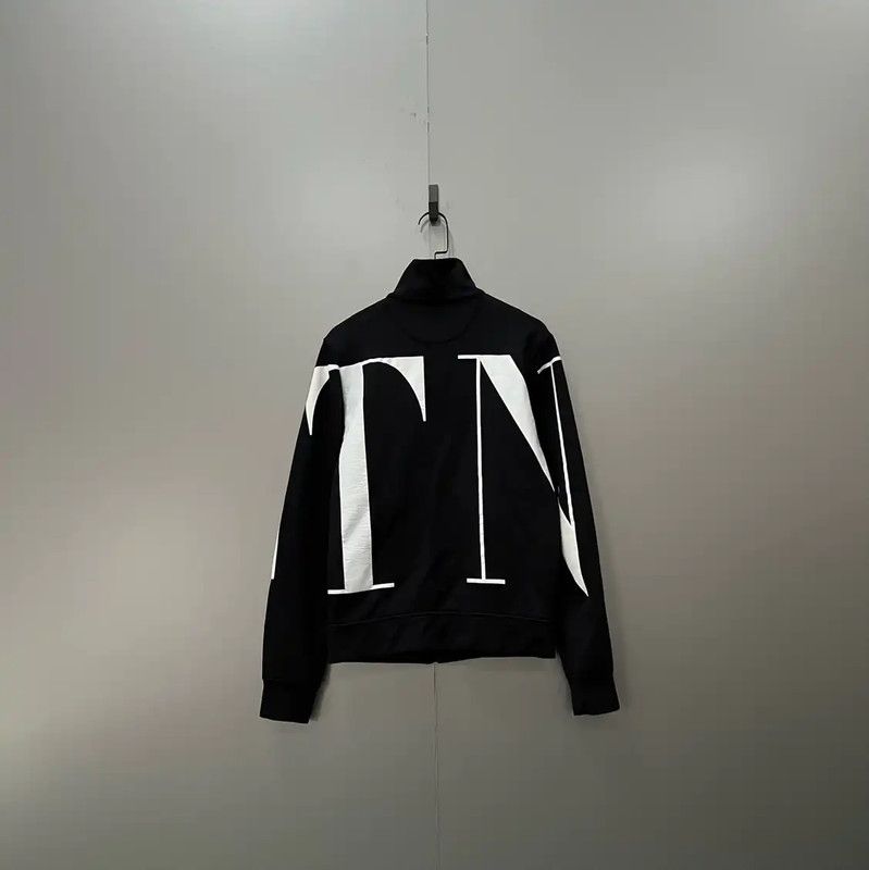 Valentino Valentino Black Logo Cotton Crop Sweatshirt 0089 Size XS / US 0-2 / IT 36-38 - 2 Thumbnail