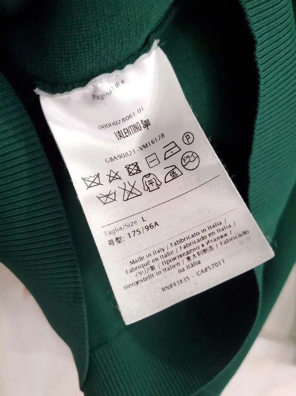 Valentino Valentino Green Embroidered Long Sleeve Sweatshirt 0089 Size L / US 10 / IT 46 - 5 Thumbnail