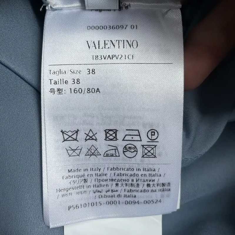 Valentino Valentino Summer Blue Silk Dress for Women 0089 Size M / US 6-8 / IT 42-44 - 5 Thumbnail