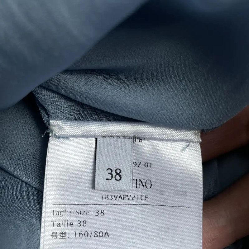 Valentino Valentino Summer Blue Silk Dress for Women 0089 Size M / US 6-8 / IT 42-44 - 4 Thumbnail