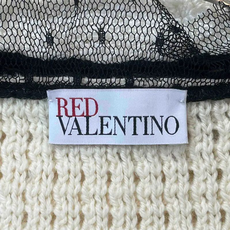 Valentino Valentino Cream Women's Cardigan with Black Trim 0089 Size XS / US 0-2 / IT 36-38 - 3 Thumbnail