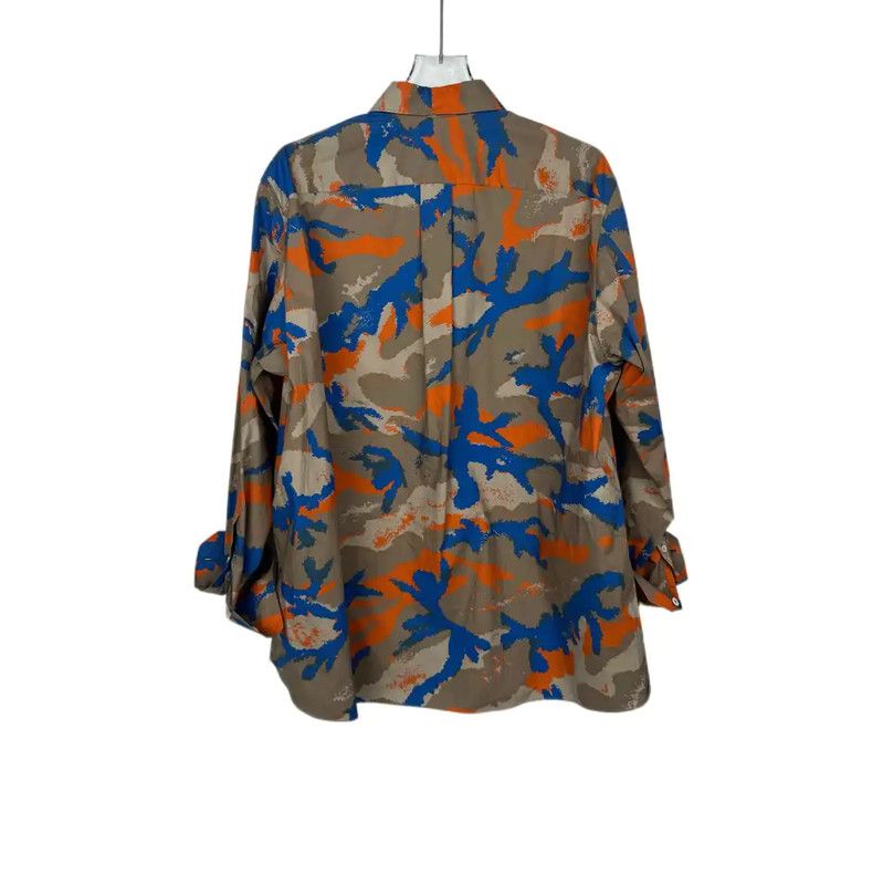 Valentino Valentino Gray Camo Cotton Womens Shirt 0089 Size M / US 6-8 / IT 42-44 - 2 Thumbnail