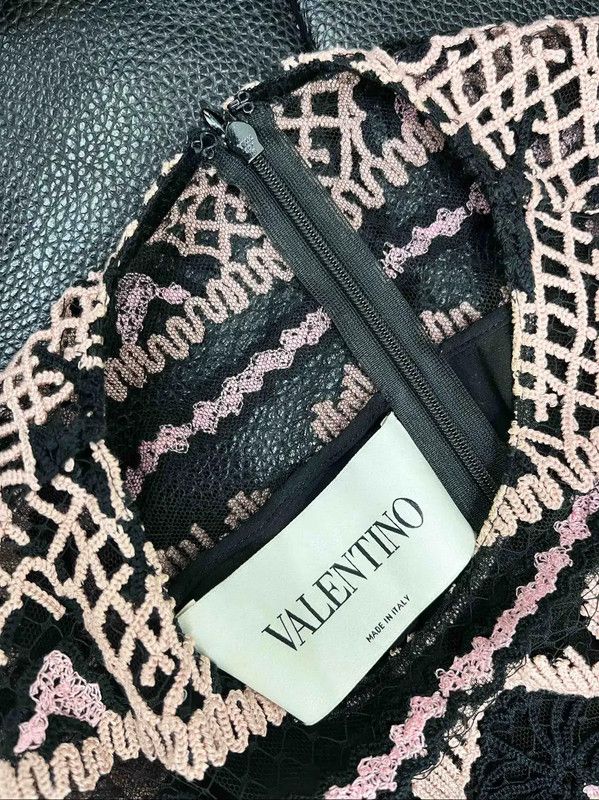 Valentino Valentino Summer Color-Blocked Lace Dress 0089 Size XL / US 12-14 / IT 48-50 - 4 Thumbnail