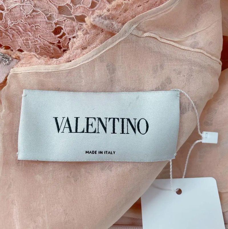 Valentino Valentino Pink Lace Short Sleeve Dress 0089 Size M / US 6-8 / IT 42-44 - 8 Thumbnail