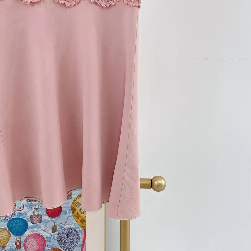 Valentino Valentino Pink Lace Short Sleeve Dress 0089 Size M / US 6-8 / IT 42-44 - 4 Thumbnail