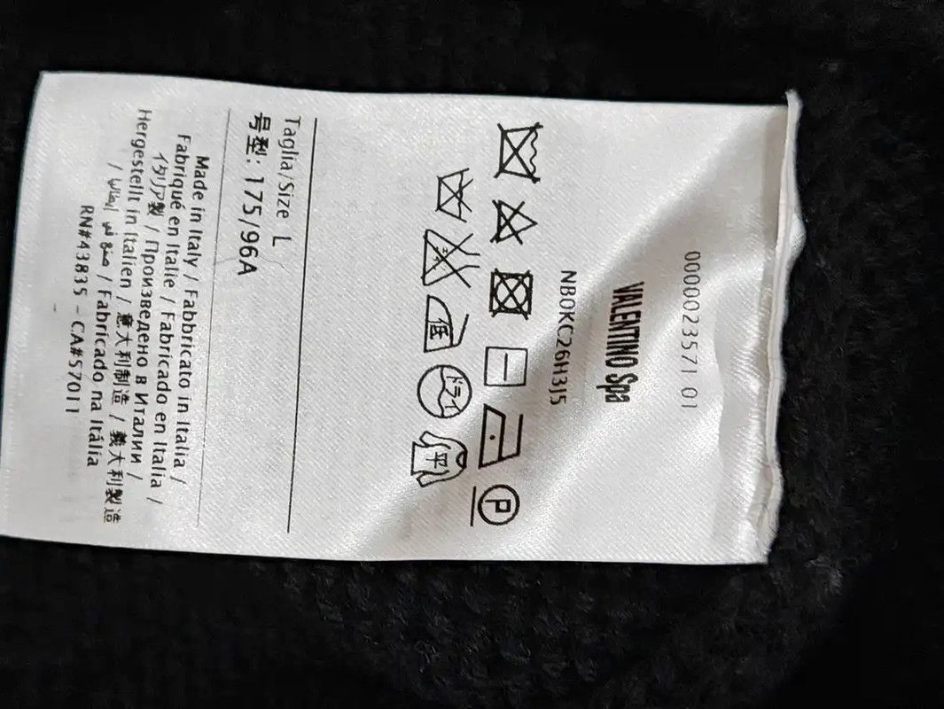 Valentino Valentino Black Wool Long Sleeve Sweater 0089 Size M / US 6-8 / IT 42-44 - 7 Thumbnail