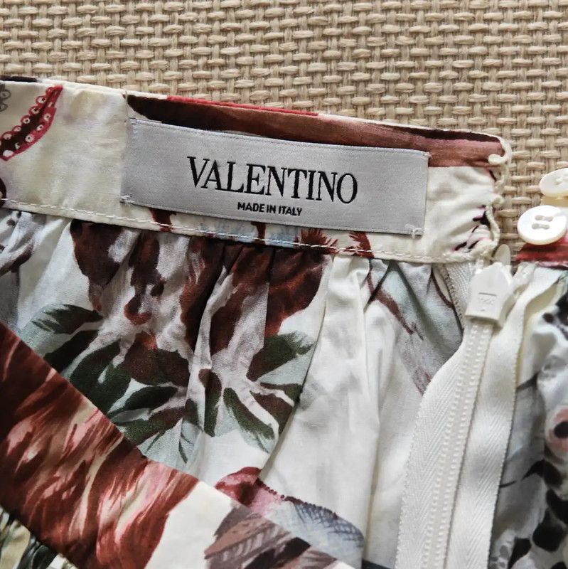 Valentino Valentino Colorful Cotton Printed Midi Skirt 0089 Size 23" - 8 Thumbnail