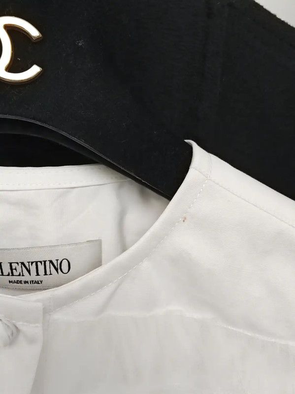 Valentino Valentino White Cotton Long Sleeve Shirt 0089 Size S / US 4 / IT 40 - 6 Thumbnail