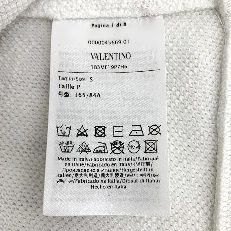 Valentino Valentino White Cotton Women's Hoodie 0089 Size S / US 4 / IT 40 - 7 Thumbnail