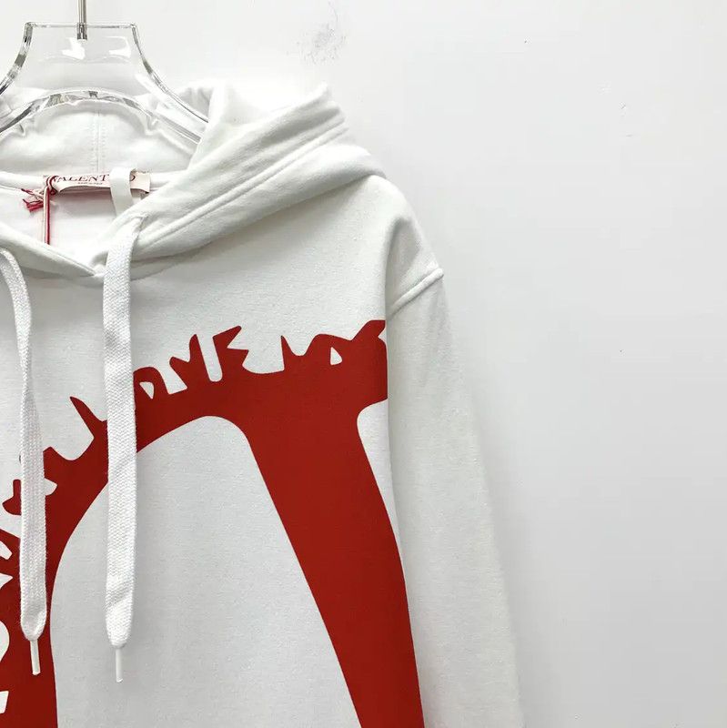 Valentino Valentino White Cotton Women's Hoodie 0089 Size S / US 4 / IT 40 - 3 Thumbnail