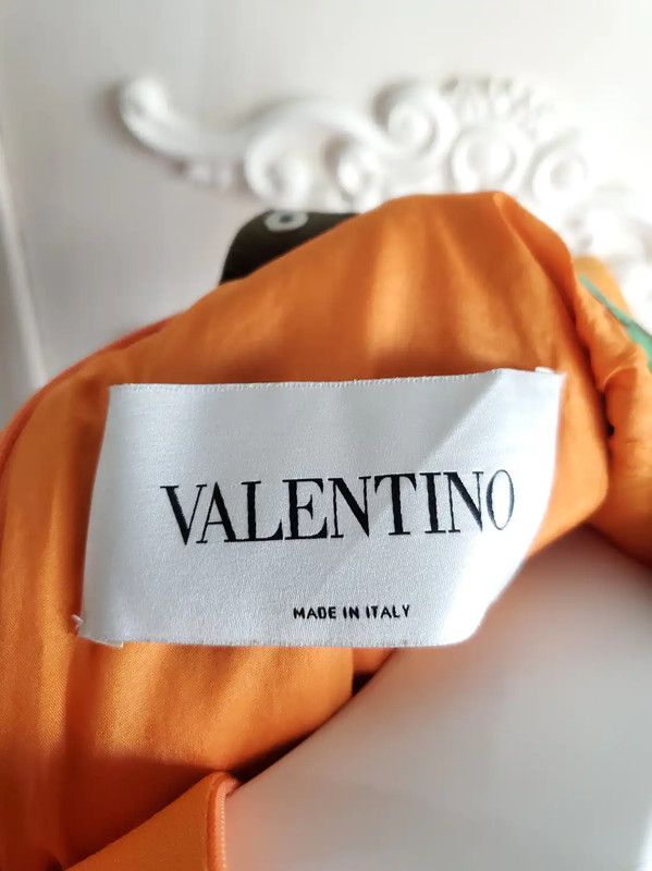Valentino Valentino Orange Wool Short Sleeve Dress 0089 Size M / US 6-8 / IT 42-44 - 4 Thumbnail