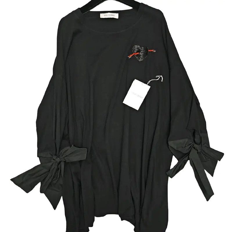 Valentino Valentino Black Long Sleeve Cotton Shirt 0089 Size ONE SIZE - 3 Thumbnail