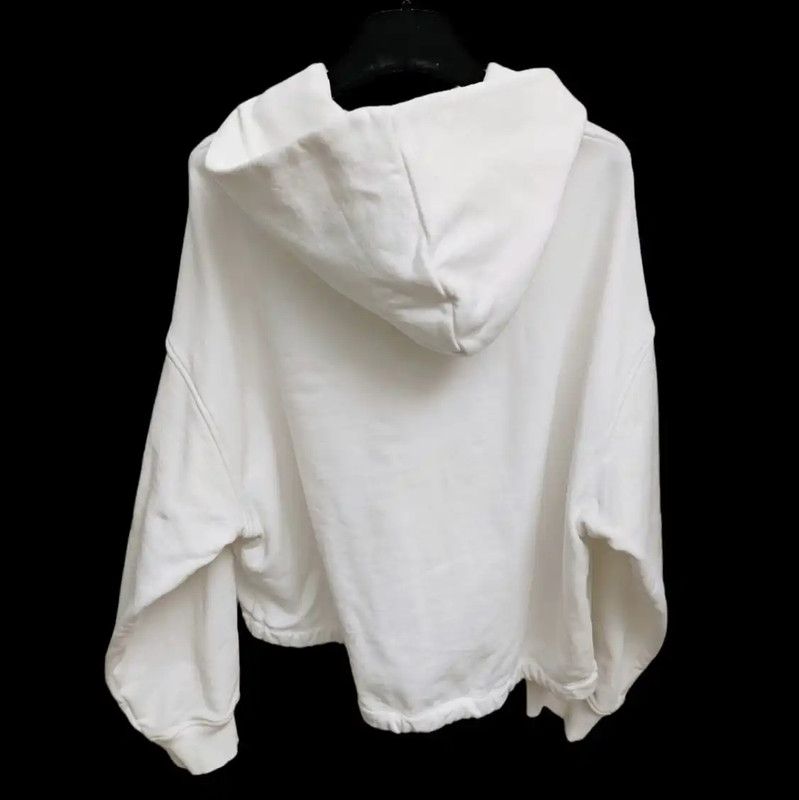 Valentino Valentino White Cotton Long Sleeve Crop Sweatshirt 0089 Size ONE SIZE - 5 Thumbnail