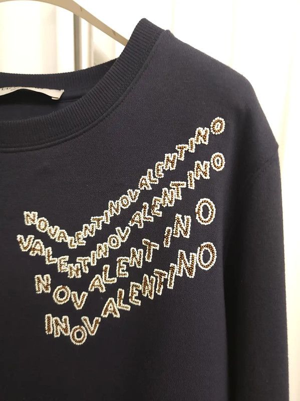 Valentino Valentino Cotton Embroidered Long Sleeve Top 0089 Size L / US 10 / IT 46 - 3 Thumbnail