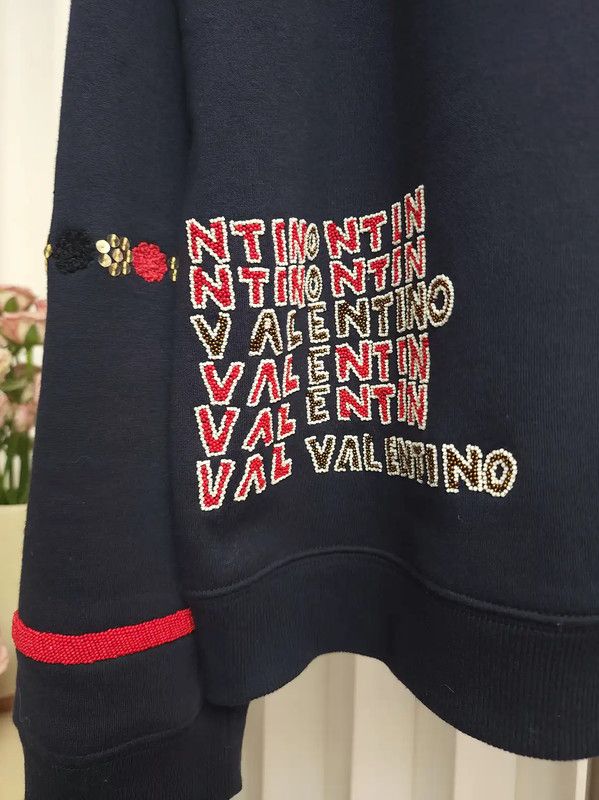 Valentino Valentino Cotton Embroidered Long Sleeve Top 0089 Size L / US 10 / IT 46 - 4 Thumbnail