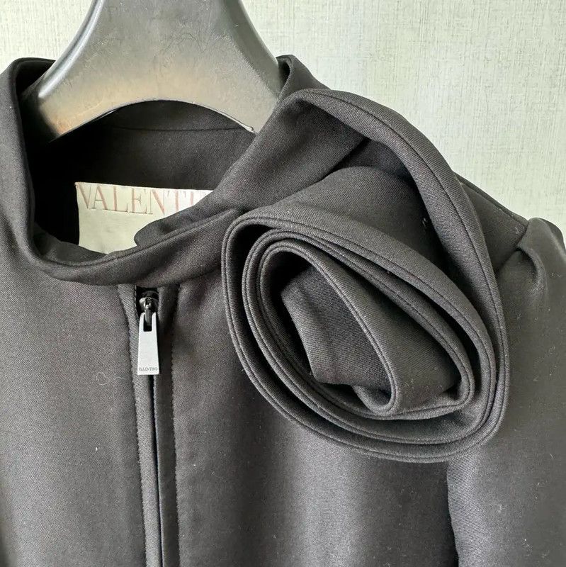 Valentino Valentino Women's Black Wool Mid-Length Coat 0089 Size S / US 4 / IT 40 - 2 Thumbnail