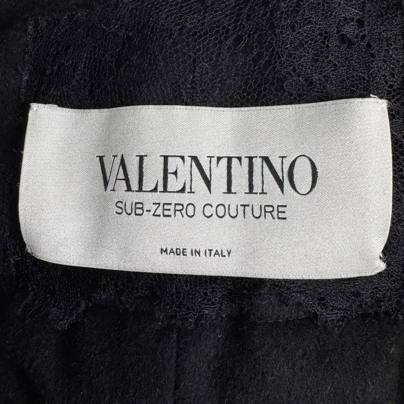 Valentino Valentino Women's Black Ribbed Cotton Puffer Coat 0089 Size ONE SIZE - 3 Thumbnail