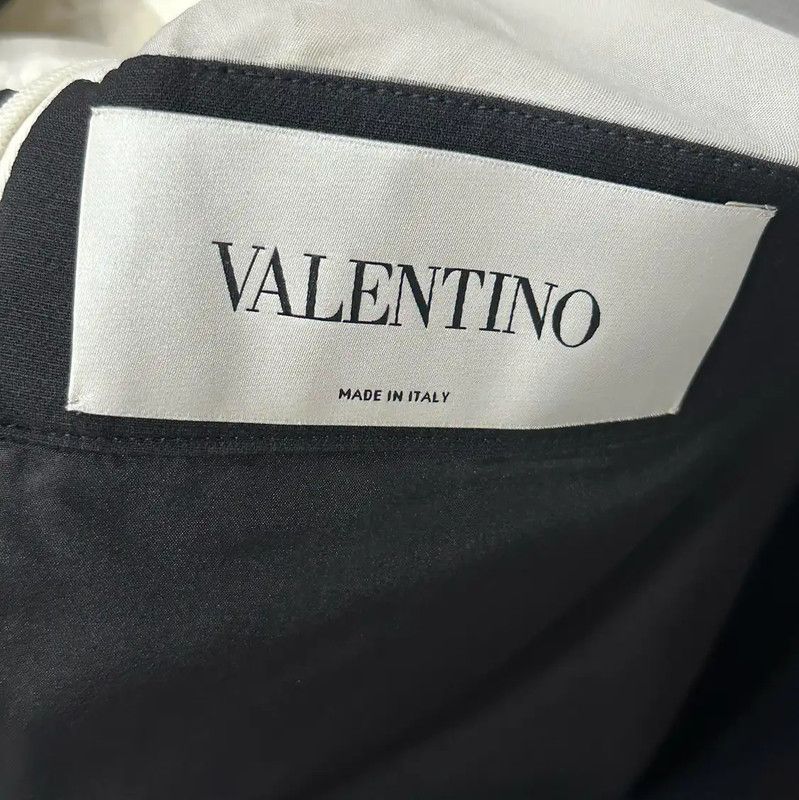 Valentino Valentino Color-Blocked Short Sleeve A-Line Dress 0089 Size ONE SIZE - 6 Thumbnail